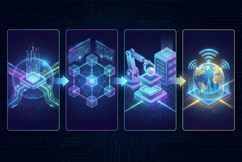 Schemat workflow budowy i wdrażania agentów AI w firmie