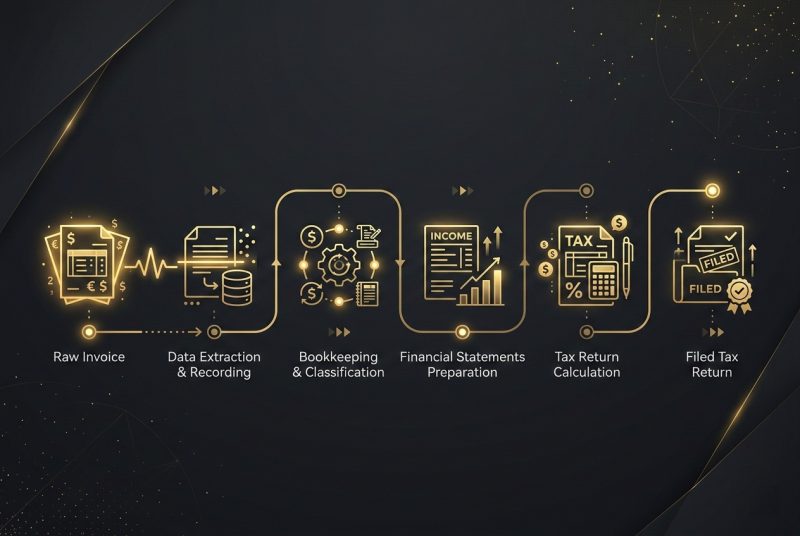 Proces pracy nowoczesnej księgowej online