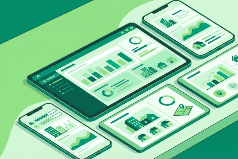 Panel inwestora na platformie crowdfundingowej z widocznymi ofertami mieszkań