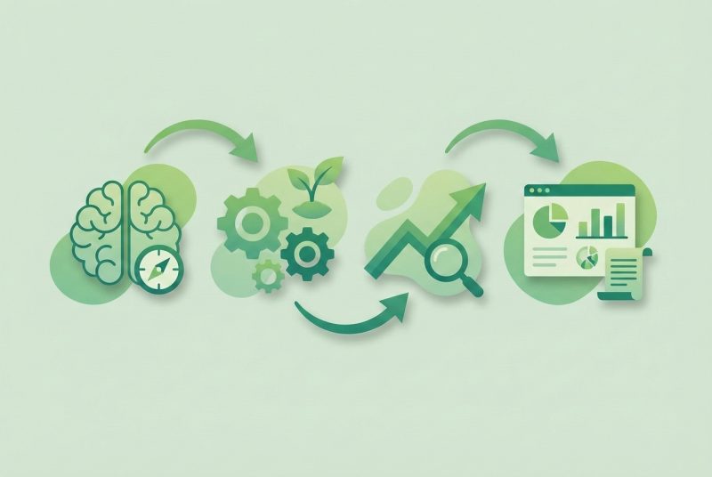 Schemat lejka reklamowego od zimnego ruchu do stałego klienta