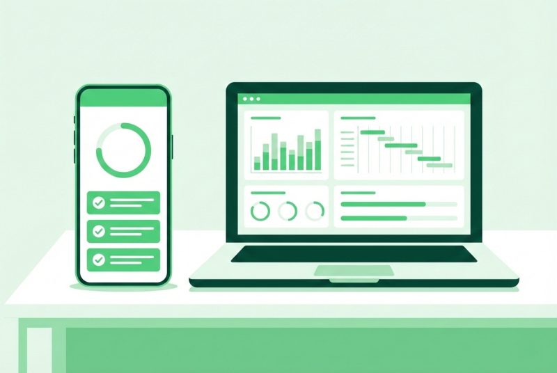 Sprzęt do mikrozadań: smartfon i laptop