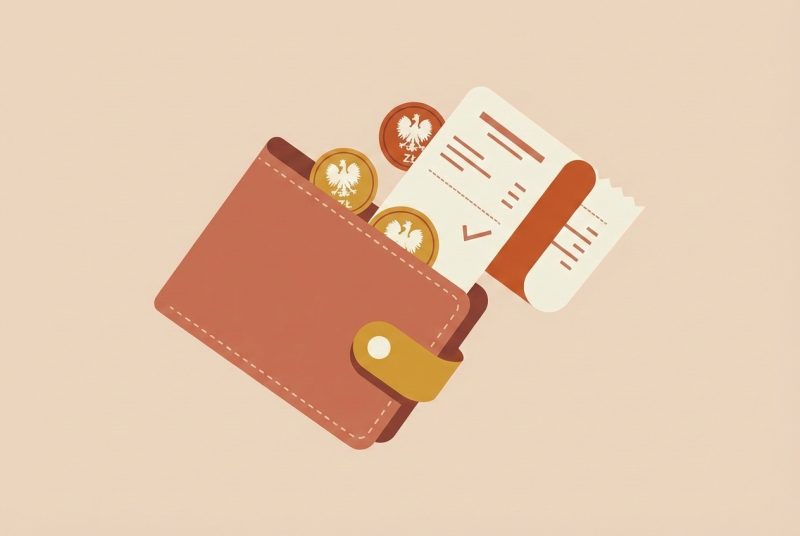 Ekran laptopa z wykresem zarobków i ikonami pieniędzy, symbolizujący dochody z audytów online