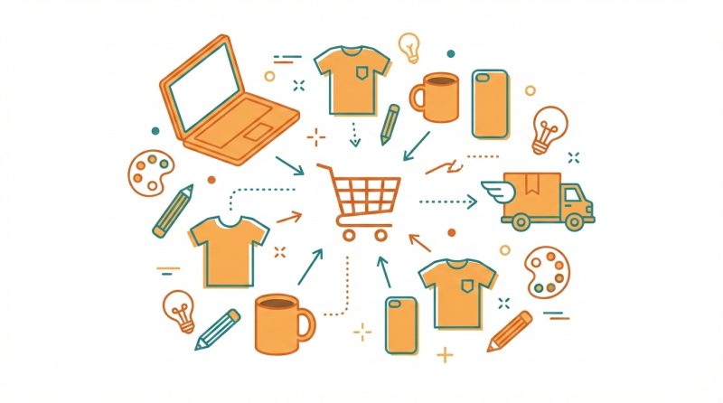 Projektant ubrań pracujący nad nowym wzorem koszulki na tablecie graficznym