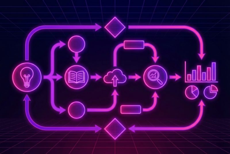 Schemat procesu pracy SMM: od strategii przez produkcję po raportowanie