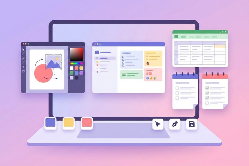 Narzędzia do tworzenia produktów cyfrowych — Canva, Adobe, Figma