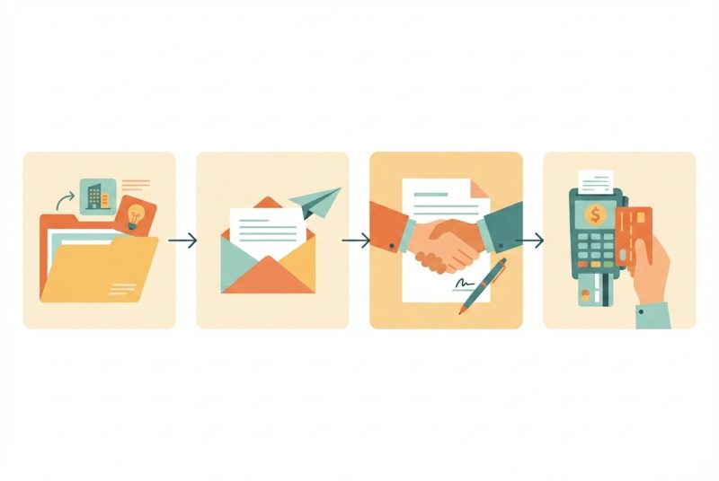 Schemat workflow tworzenia strony od briefu do publikacji