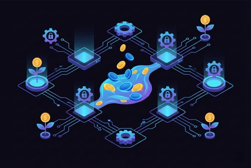 DeFi — zdecentralizowane finanse, liquidity pool i yield farming na blockchainie Ethereum