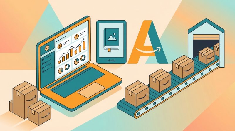 Twórca projektujący okładki do książek Amazon KDP na ekranie komputera