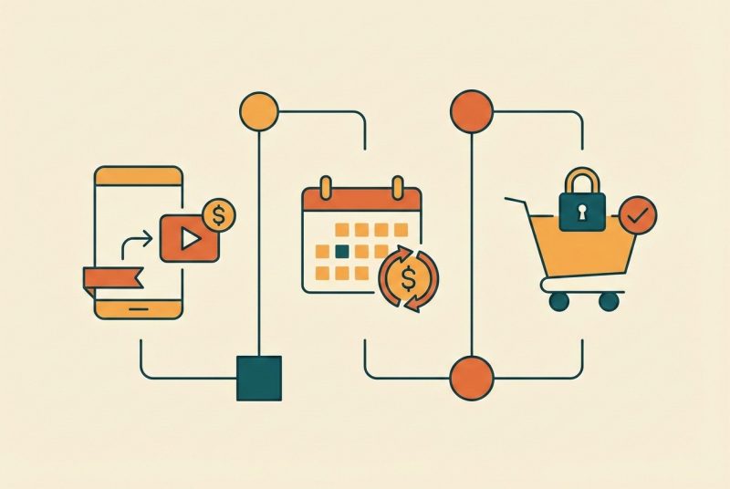 Ekran smartfona z ofertą subskrypcji i przyciskiem Pay with FaceID