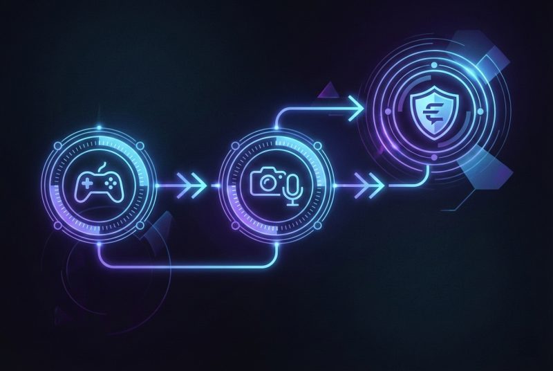 Grafika przedstawiająca ścieżkę rozwoju od gracza amatora do pro-streamera