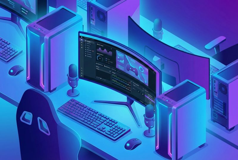 Zestaw narzędzi gracza: profesjonalna klawiatura, mysz i oprogramowanie do nagrywania