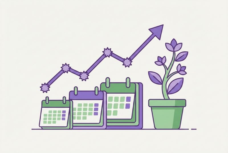 Wykres pokazujący gwałtowny wzrost zasięgów po opublikowaniu wiralowego Reelsa