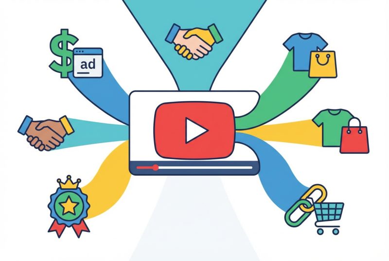 Zrzut ekranu z panelu YouTube Analytics pokazujący rosnące słupki przychodów